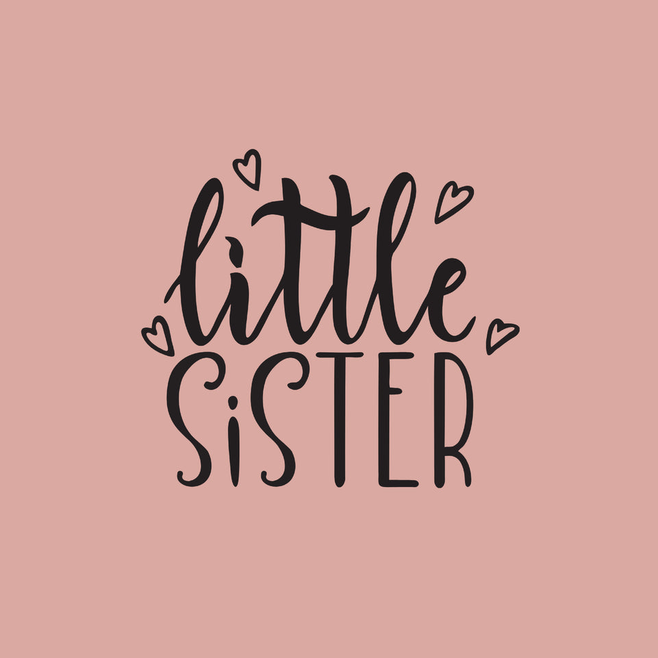 Little sister hearts simple greeting card