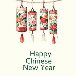 Long lanterns chinese new year greeti...