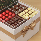 Season's Greetings with acrylic designed premium chocolate large hamper