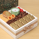 Season's Greetings with candle designed premium chocolate & sweets large hamper