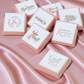 Breast cancer awareness designed choc...