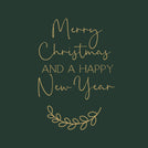Merry christmas and a happy new year greeting card