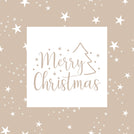 Merry christmas stars greeting card
