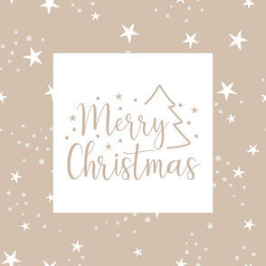 Merry christmas stars greeting card