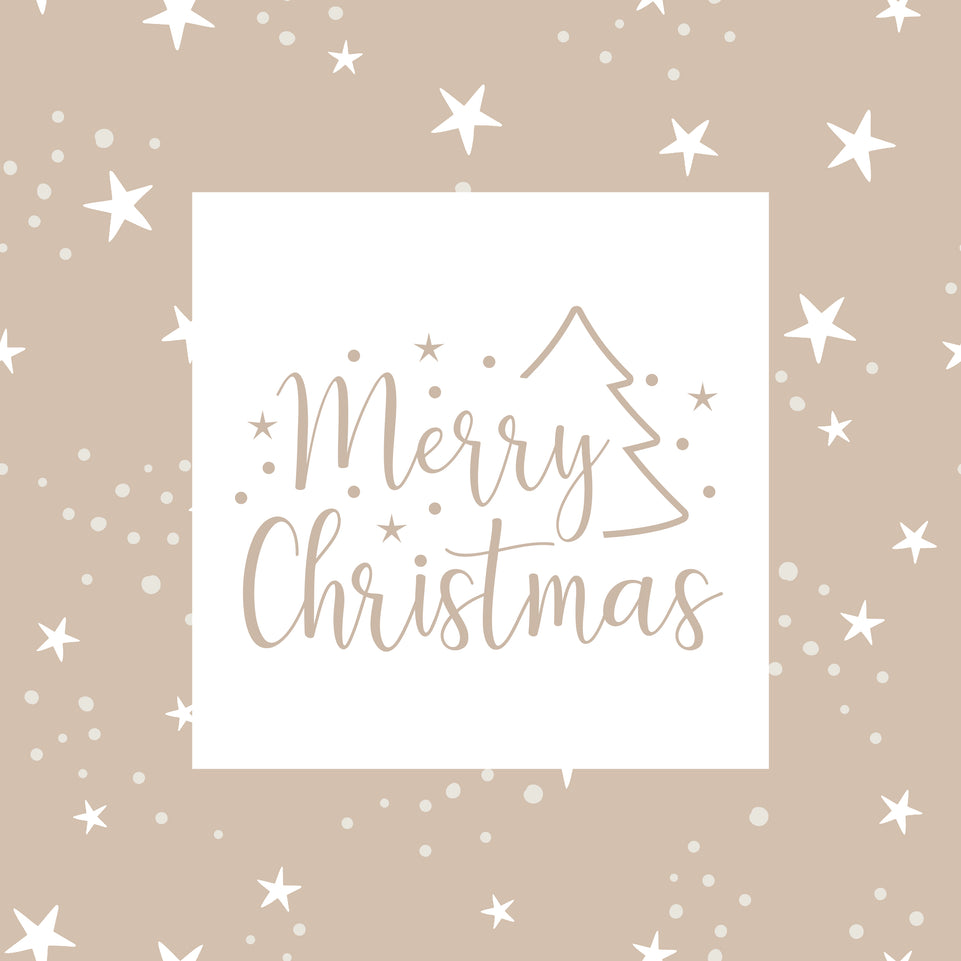 Merry christmas stars greeting card