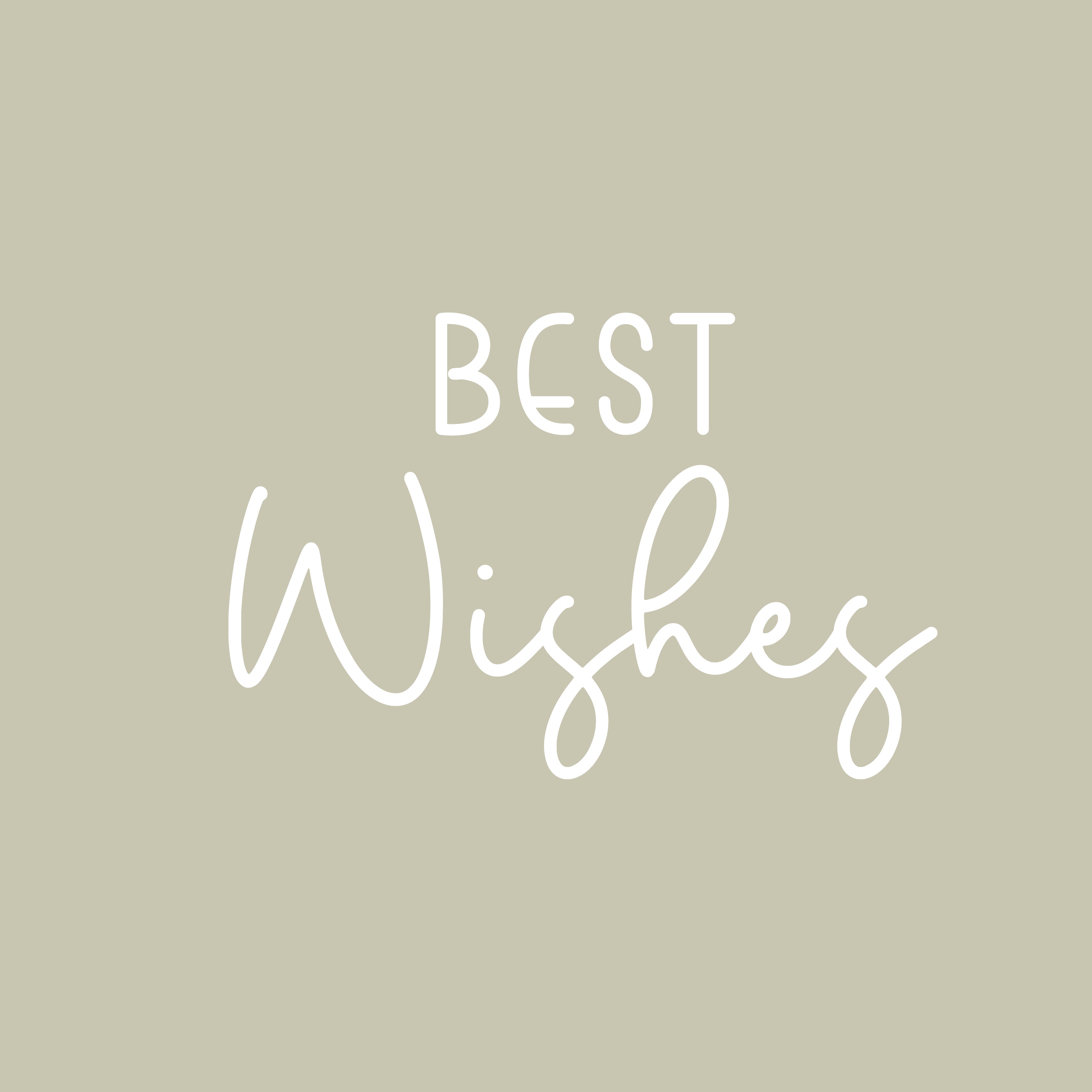 Minimalist best wishes greeting card