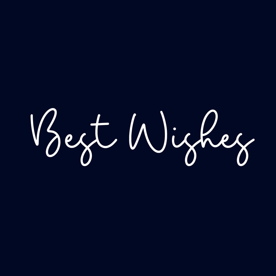 Minimalist best wishes greeting card