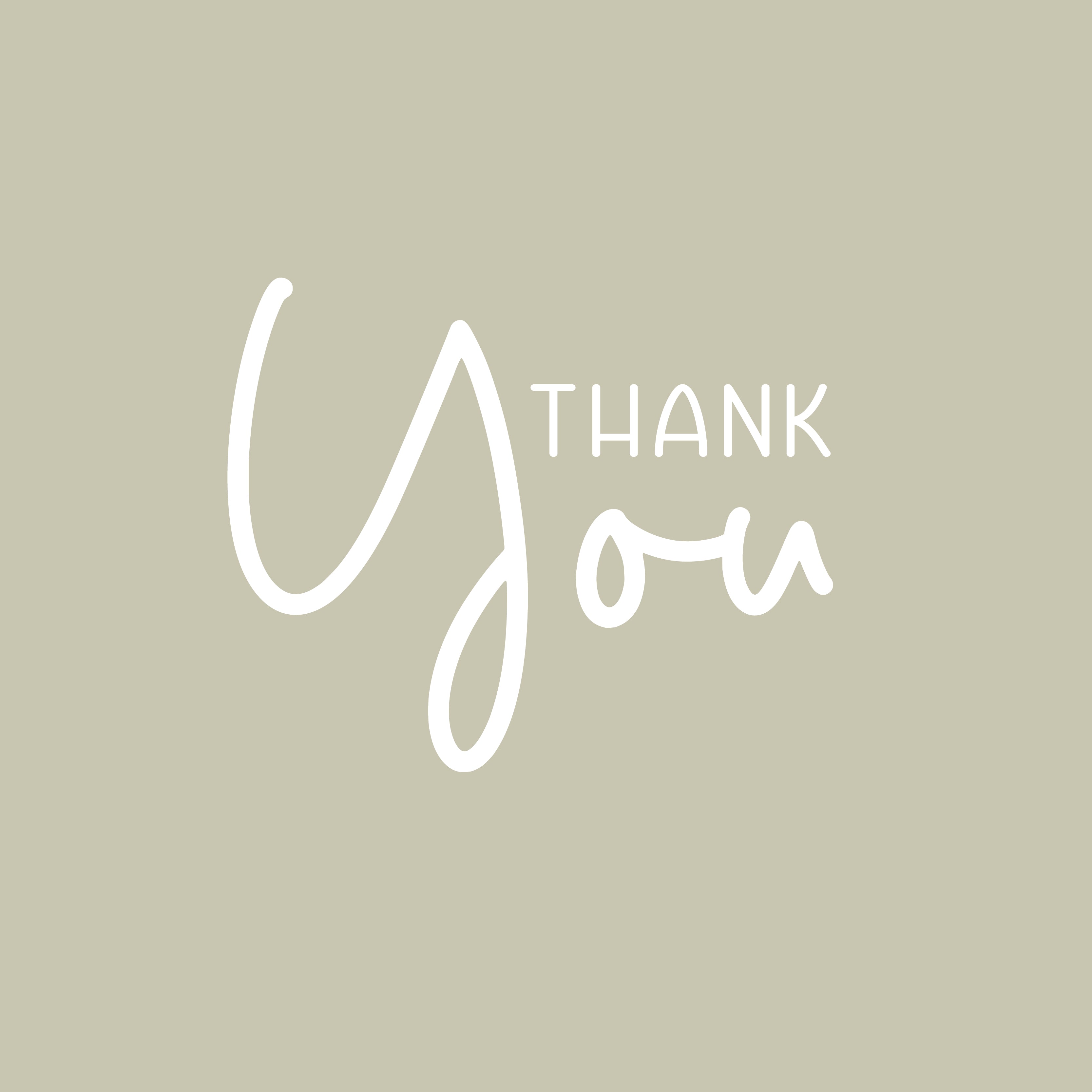 Minimalist thank you greeting card