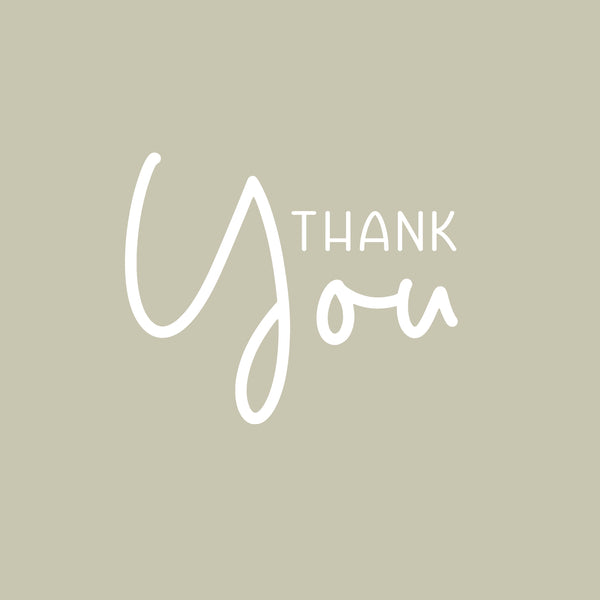 Minimalist thank you greeting card