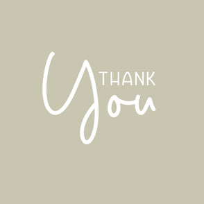 Minimalist thank you greeting card
