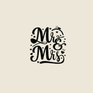 Mr and mrs text bridal greeting card