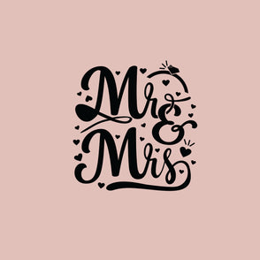 Mr and mrs text with little hearts gr...