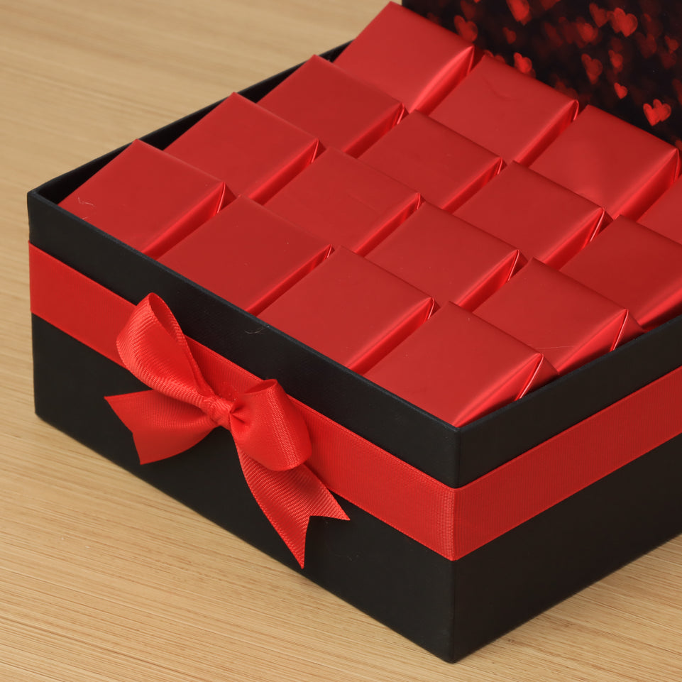 Happy Valentine's Day heart designed premium chocolate medium hamper