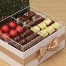 Season's Greeting designed with acrylic premium chocolate medium hamper