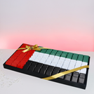 Corporate customized national day designed premium chocolate large leather tray