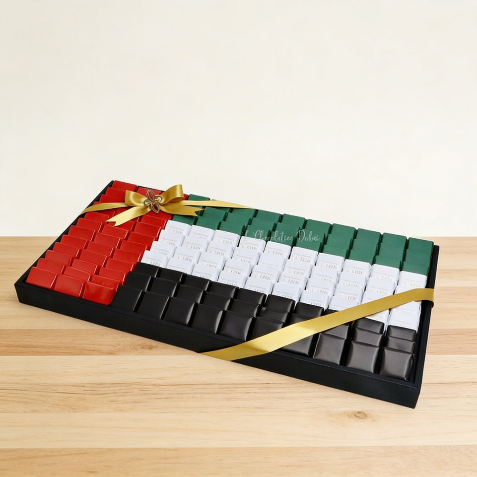 Corporate customized national day designed premium chocolate large leather tray