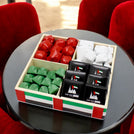 National day designed premium chocolate sectioned wood tray