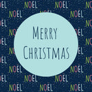 Noel merry christmas greeting card