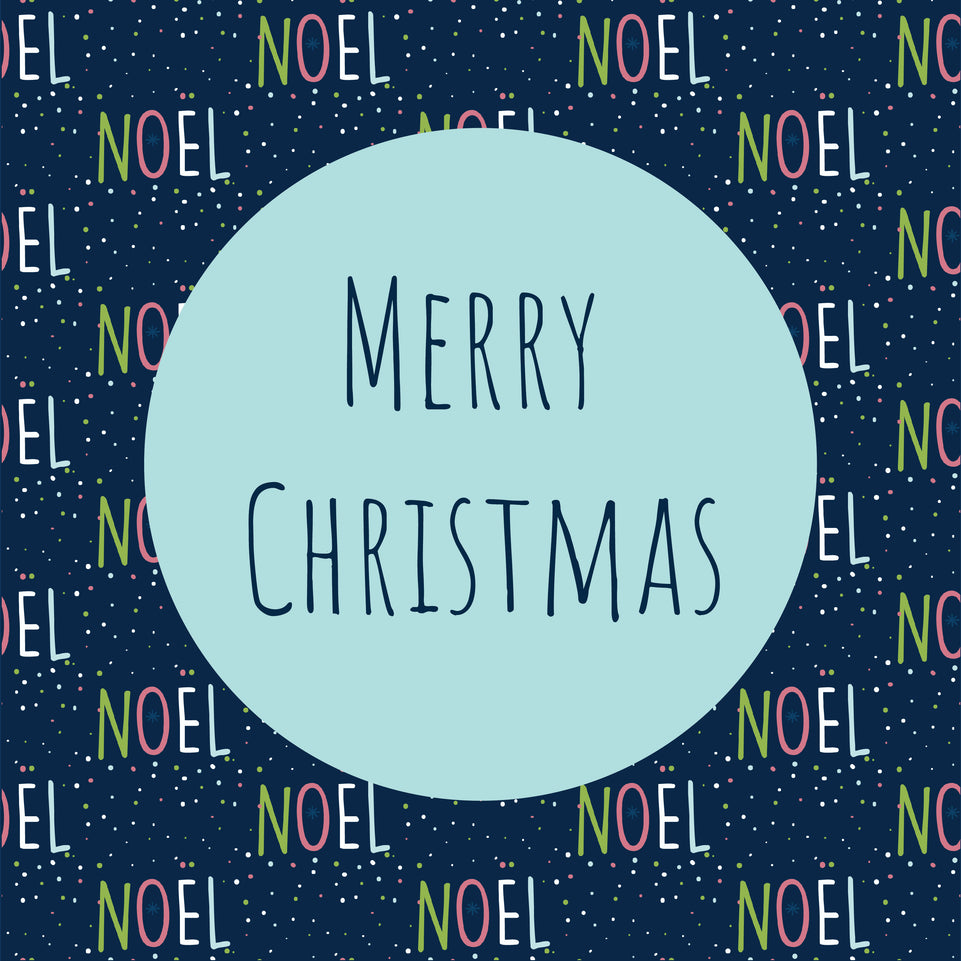 Noel merry christmas greeting card