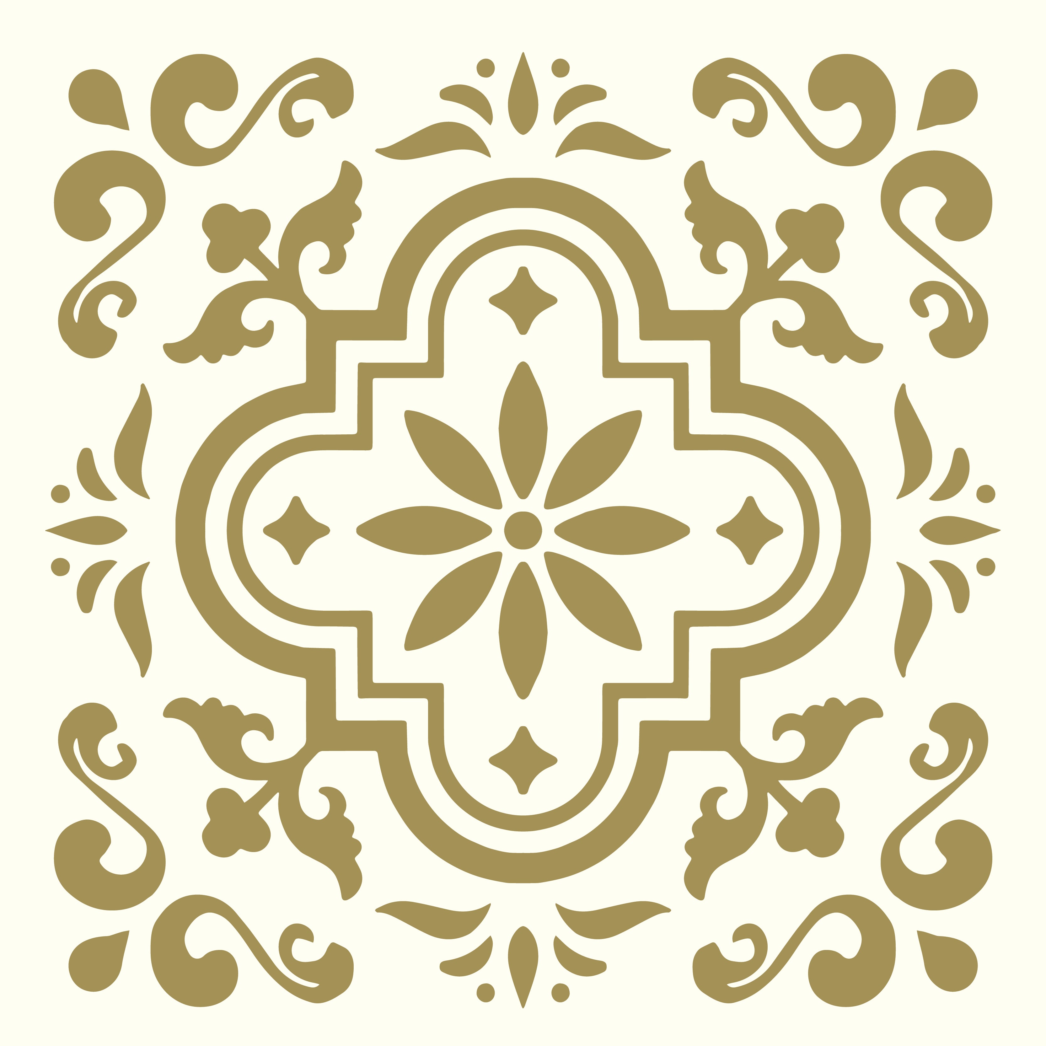 Oriental pattern greeting card