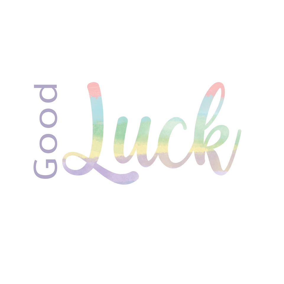 Pastel good luck minimalist greeting card