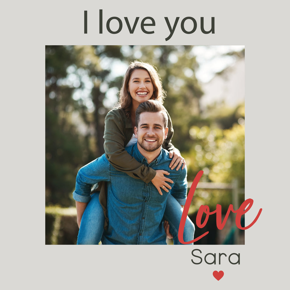 Personalized i love you greeting card