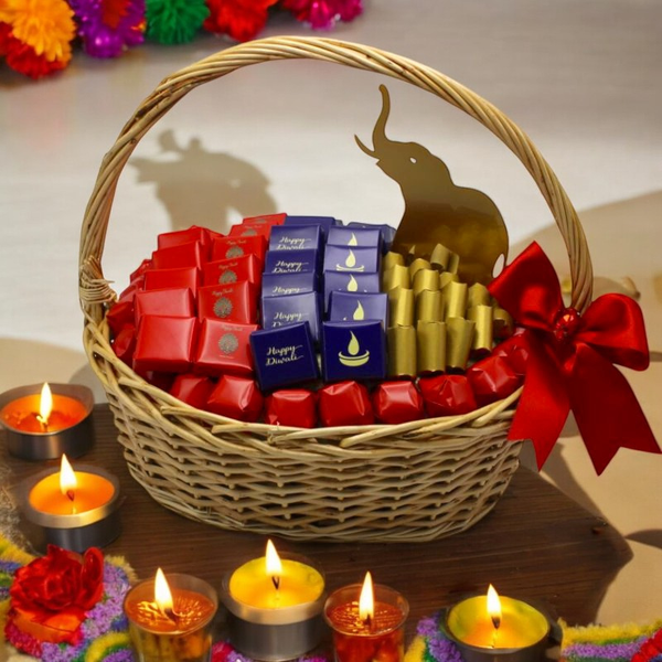 Diwali designed premium chocolate medium basket