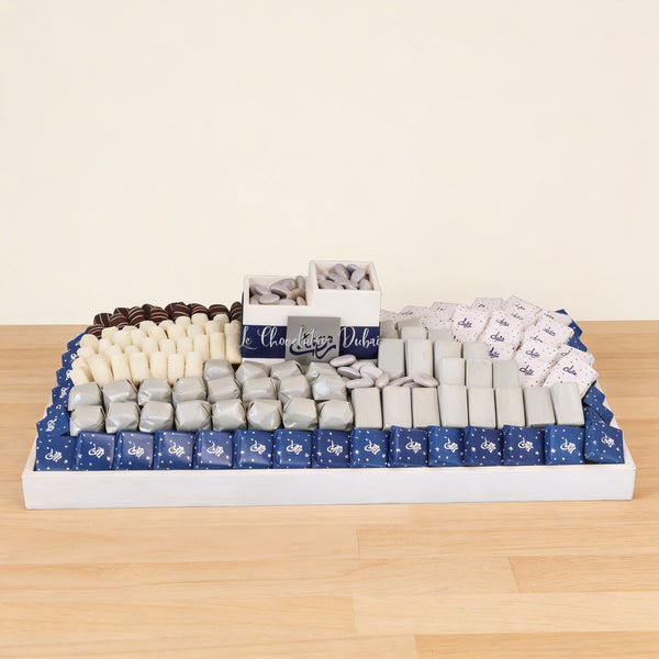 Ramadan decorated chocolate & sweets leather tray