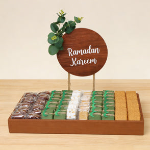 Rustic ramadan kareem decorated choco...