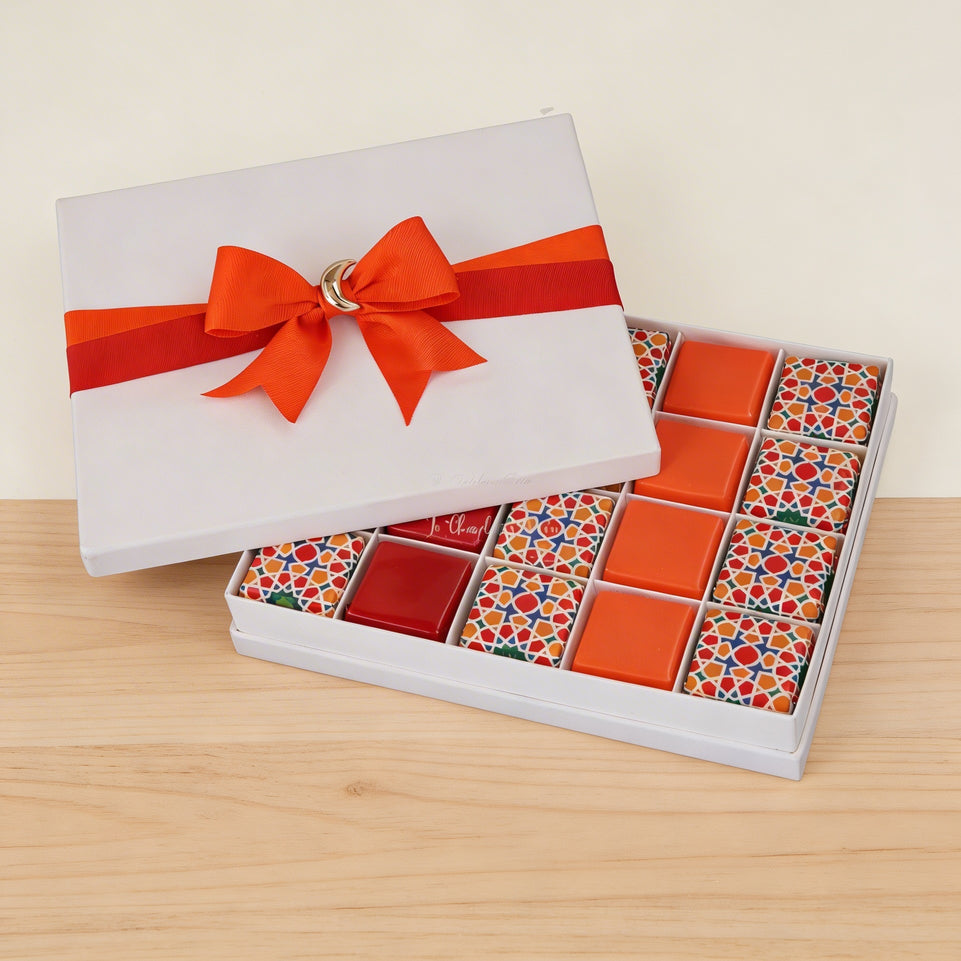 Ramadan eid geometric design chocolate hard box