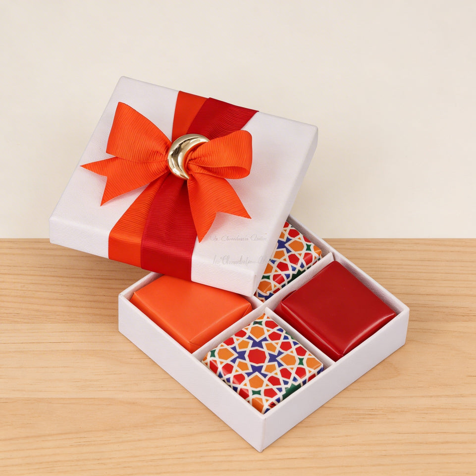 Set of 20 Ramadan Eid geometric designed chocolate hard box