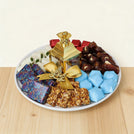 Eid decorated chocolate & sweets ceramic plate