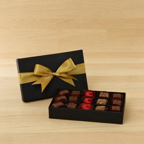Premium chocolate 15-pc black hard bo...
