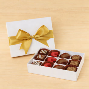 Premium chocolate 12-pc white hard bo...