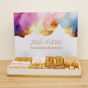 Ramadan kareem pastel designed chocol...