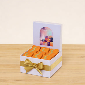 Ramadan kareem mosque designed chocol...