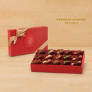 Ramadan Mubarak designed premium nut stuffed dates 15P red hard box