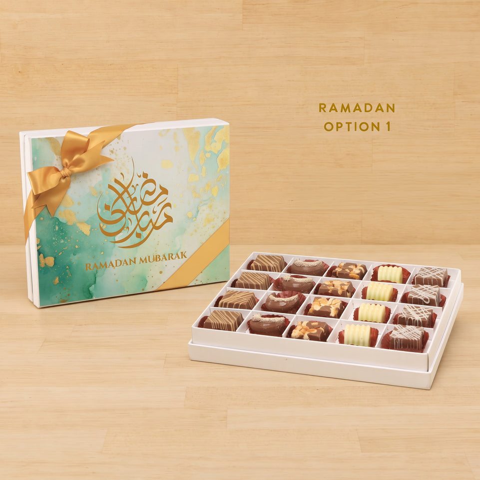 Ramadan Eid Mubarak designed premium chocolate 20P hard box