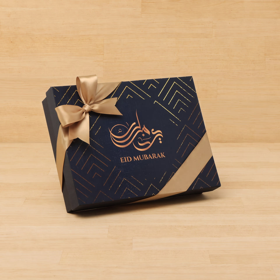 Ramadan Eid Mubarak premium chocolate 12P black hard box