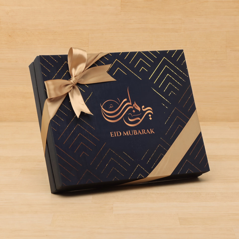 Ramadan Eid Mubarak designed premium chocolate 20P black hard box