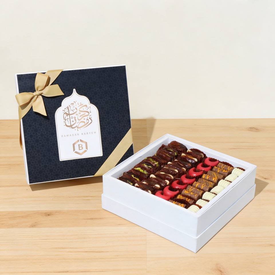 Set of 2 Corporate customized premium chocolate & dates hard box
