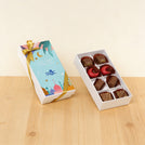 Set of 6 Corporate customized premium unwrapped chocolate 8P hard box
