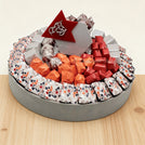 Ramadan Eid chocolate & dates round leather tray