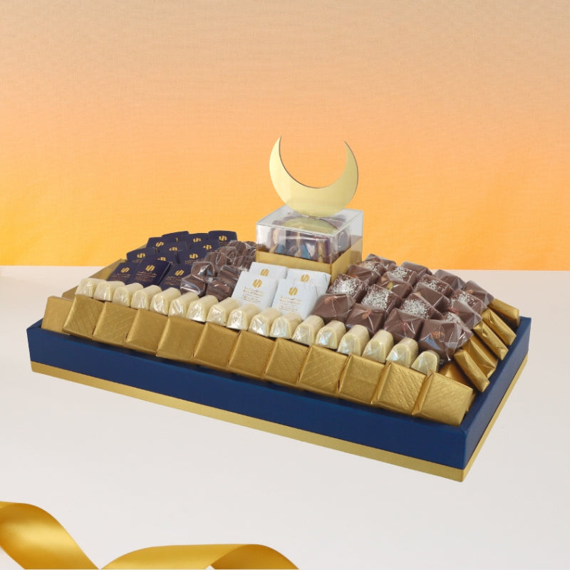 Ramadan eid corporate chocolate leather tray