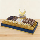 Corporate customized ramadan designed premium chocolate medium leather tray