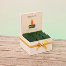 Happy diwali candle green designed premium chocolate small hamper