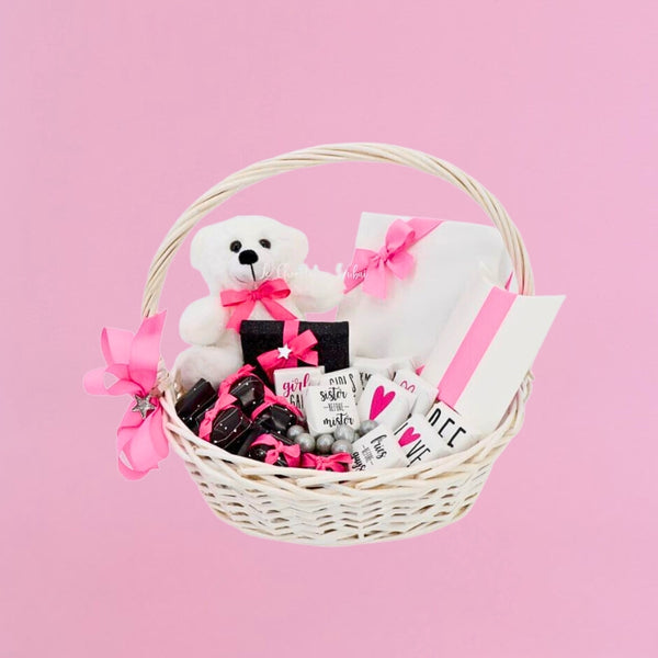 Bff valentine's designed chocolate & sweets medium basket