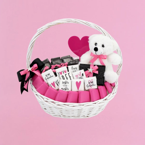 Bff valentine's designed chocolate medium basket