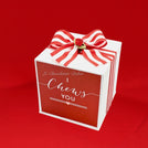 Valentine's day designed " i chew's you" chocolate hard cube box