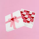 Valentine's designed chocolate one layer hard box